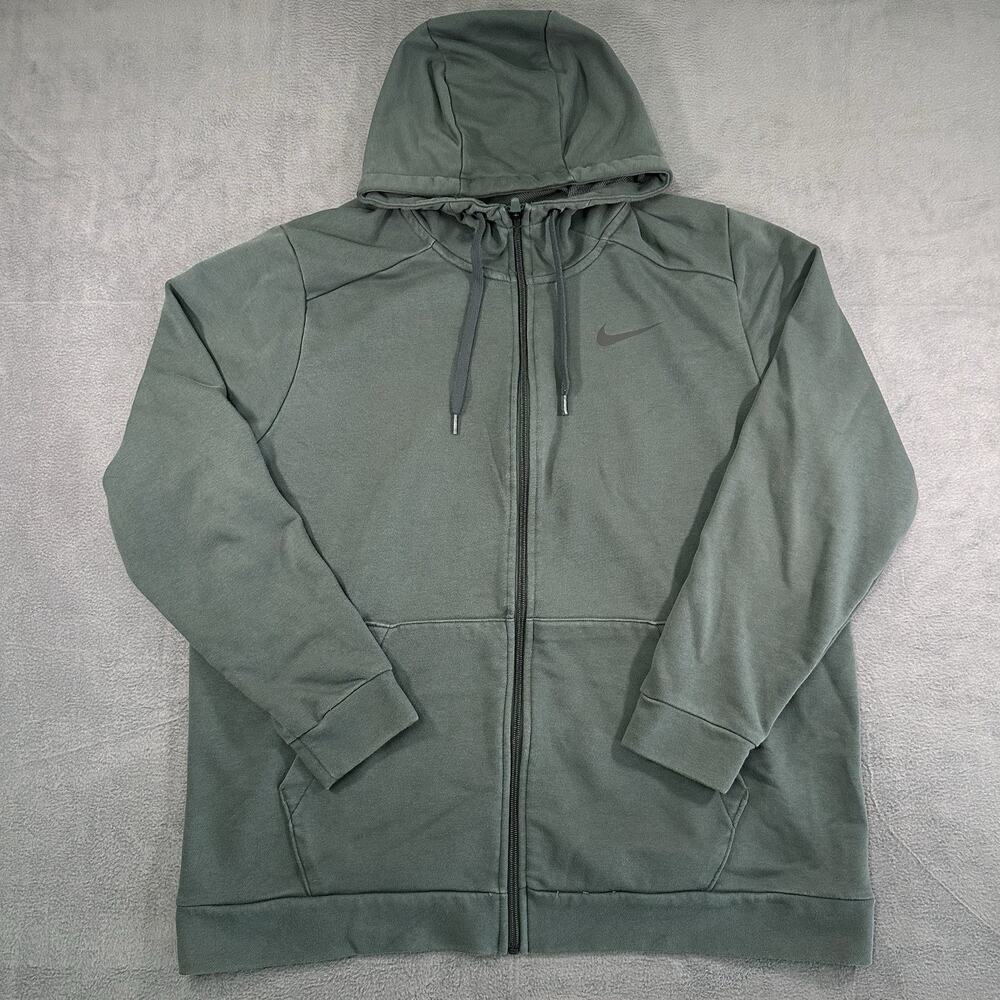 Nike Dri-FIT Full-Zip Traning Hoodie Men’s Size XL CZ6376-338 Green